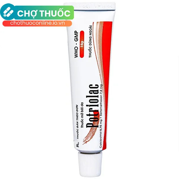 Thuốc bôi ngoài da Potriolac điều trị vảy nến mảng, mức độ nhẹ đến vừa (15g)