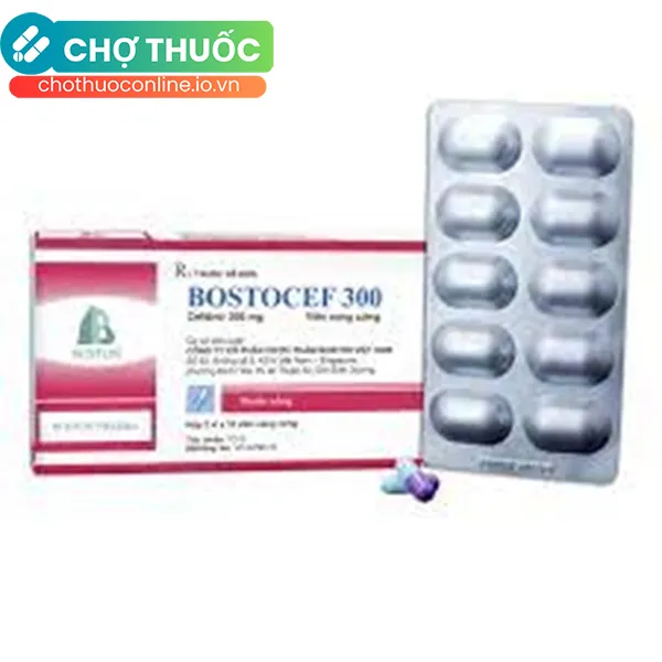 Thuốc Bostocef 300mg Boston điều trị nhiễm khuẩn (2 vỉ x 10 viên)
