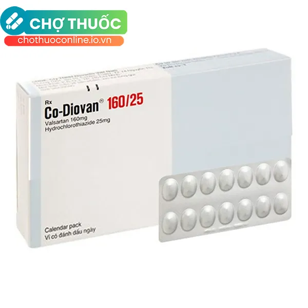Thuốc Codiovan 160mg/25mg Novartis điều trị tăng huyết áp (2 vỉ x 14 viên)