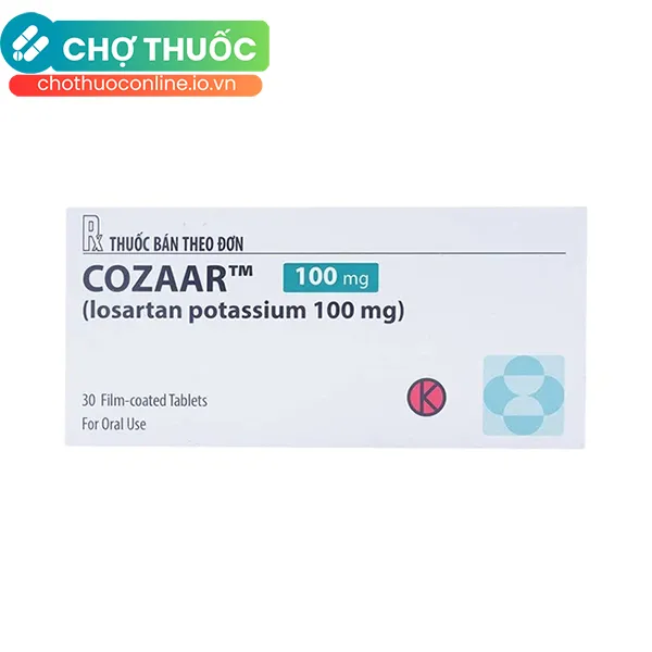 Thuốc Cozaar 100mg MSD điều trị tăng huyết áp (3 vỉ x 10 viên)