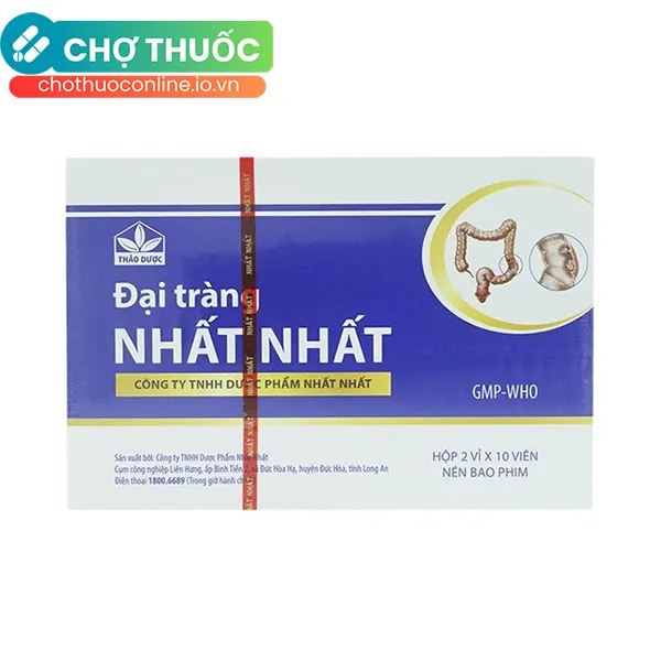 Thuốc Đại Tràng Nhất Nhất hỗ trợ điều trị viêm đại tràng, rối loạn tiêu hóa (20 viên)