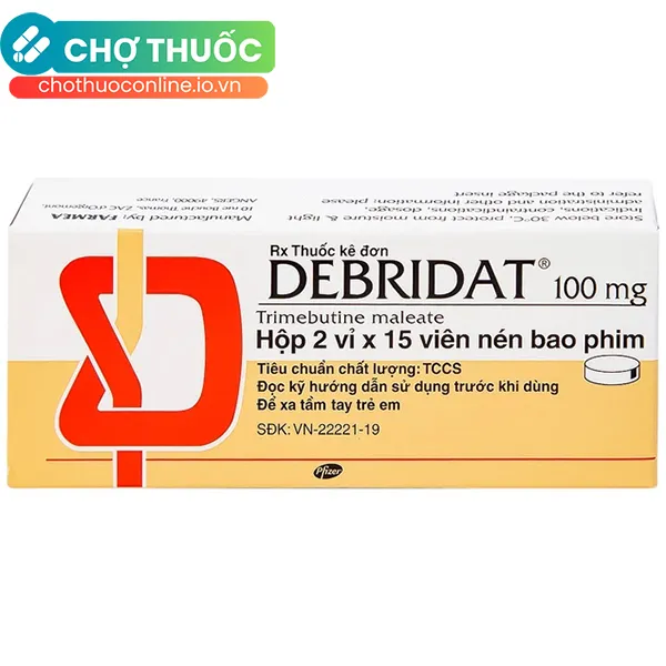 Thuốc Debridat 100mg hỗ trợ điều trị triệu chứng đau, rối loạn nhu động ruột và khó chịu đường ruột (Hộp 30 viên)
