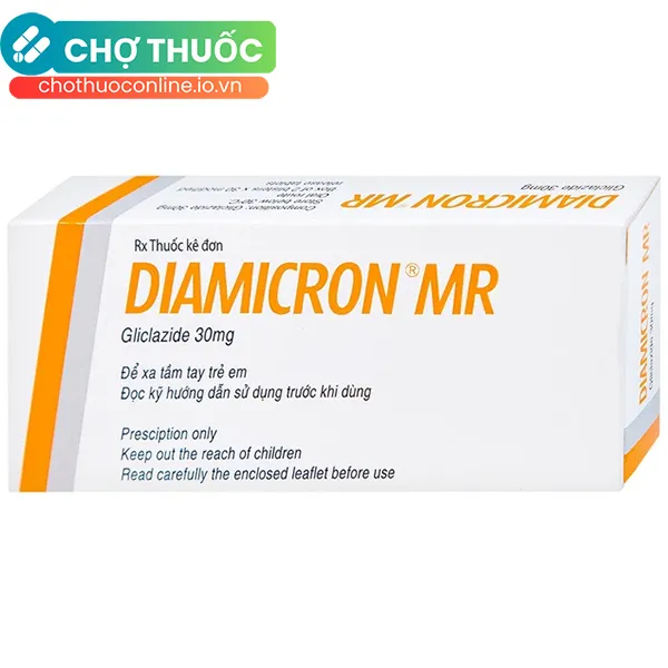 Thuốc Diamicron MR 30mg điều trị tiểu đường tuýp 2 (60 viên)
