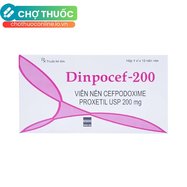 Thuốc Dinpocef-200mg hỗ trợ điều trị nhiễm trùng (Hộp10 viên)