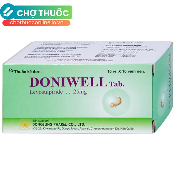 Thuốc Doniwell 25mg Kyung Dong điều trị tâm thần phân liệt (10 vỉ x 10 viên)