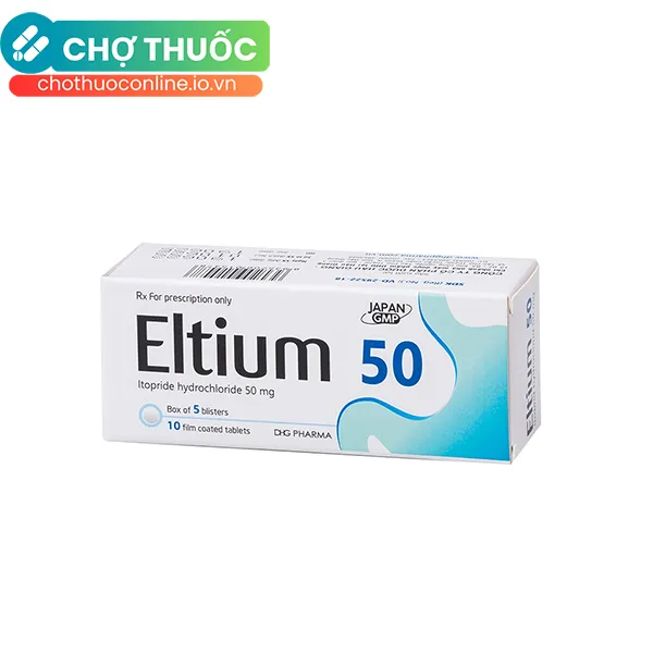 Thuốc Eltium 50 DHG điều trị những triệu chứng viêm dạ dày mạn tính (5 vỉ x 10 viên)