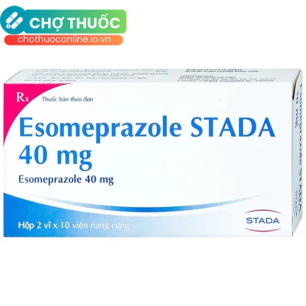 Thuốc Esomeprazole 40mg Stada điều trị viêm loét dạ dày, tá tràng (2 vỉ x 10 viên)