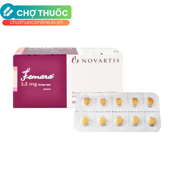 Thuốc Femara 2.5mg hỗ trợ điều trị ung thư vú (3 vỉ x 10 viên)
