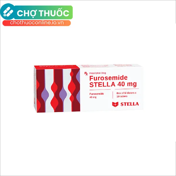 Thuốc Furosemide Stella 40mg điều trị phù, tăng huyết áp (5 vỉ x 10 viên)