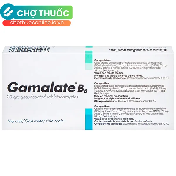 Thuốc Gamalate B6 Ferrer điều trị suy nhược thần kinh chức năng (2 vỉ x 10 viên)