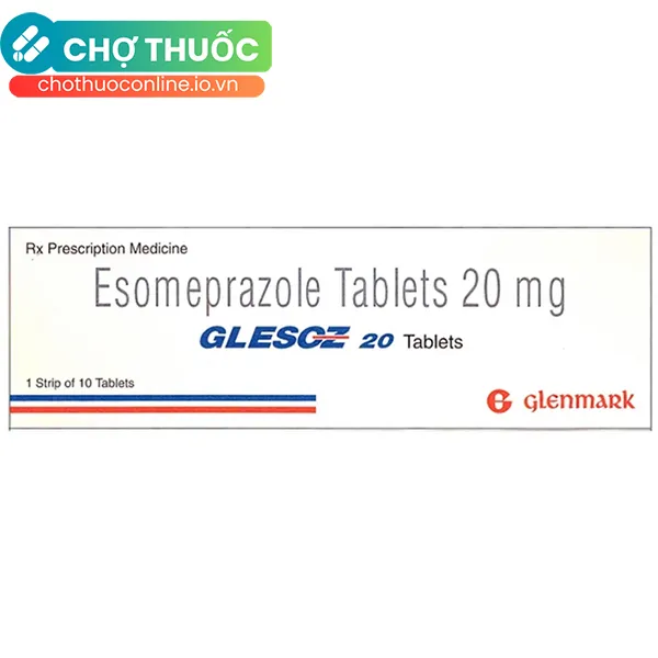 Thuốc Glesoz 20mg điều trị trào ngược dạ dày, thực quản (10 vỉ x 10 viên)