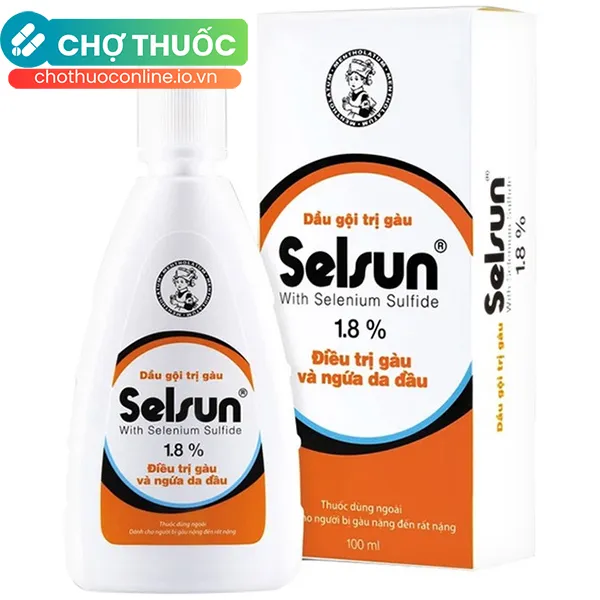 Thuốc gội trị gàu Selsun 1,8% điều trị và dự phòng gàu, ngứa da đầu và viêm da tiết bã (100ml)