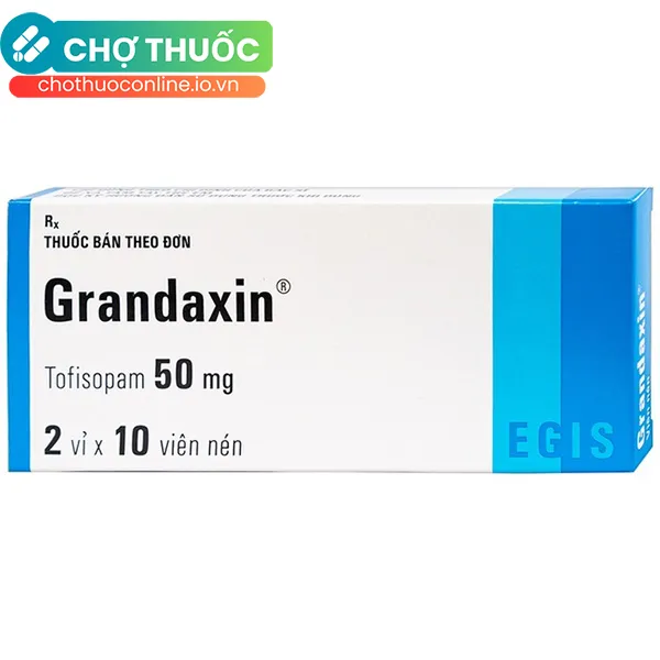 Thuốc Grandaxin 50mg điều trị bệnh tâm thần (2 vỉ x 10 viên)