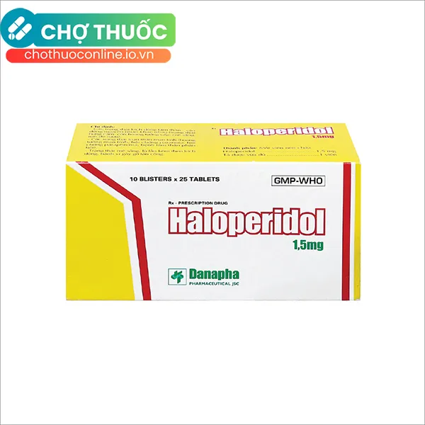 Thuốc Haloperidol 1.5mg Danapha điều trị tâm thần phân liệt (10 vỉ x 25 viên)