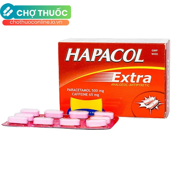 Thuốc Hapacol Extra giúp giảm đau đầu, đau họng (100 viên)