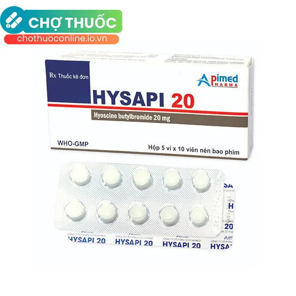 Thuốc Hysapi 20 Apimed điều trị co thắt đường tiêu hóa (5 vỉ x 10 viên)