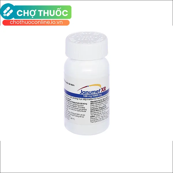 Thuốc Janumet XR 100mg/1000mg điều trị đái tháo đường (Chai 28 viên)