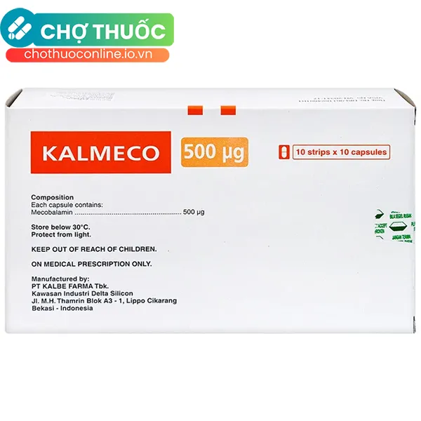 Thuốc Kalmeco hỗ trợ điều trị các bệnh thần kinh ngoại biên do thiếu hụt vitamin B12 (Hộp 100 viên)