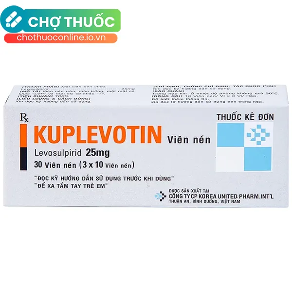 Thuốc Kuplevotin 25mg Korea United điều trị rối loạn chức năng tiêu hóa (30 viên)