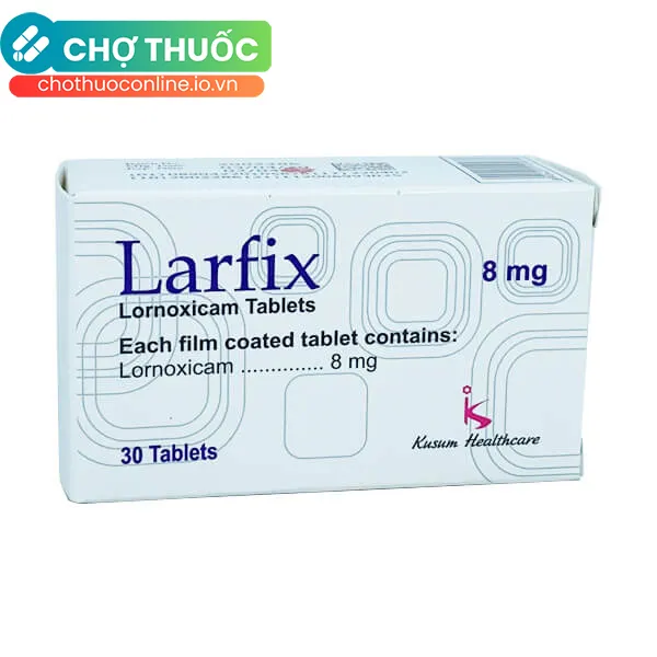 Thuốc Larfix 8mg điều trị đau sau phẫu thuật (3 vỉ x 10 viên)