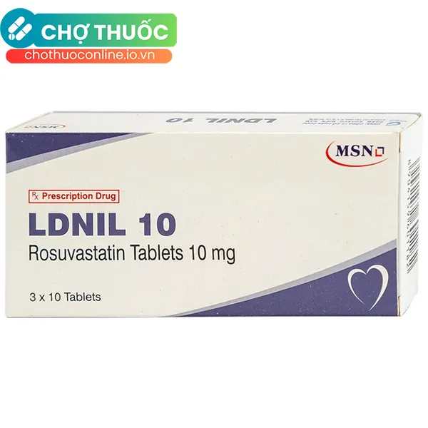 Thuốc LDNIL 10 hỗ trợ điều trị tăng cholesterol (Hộp 30 viên)