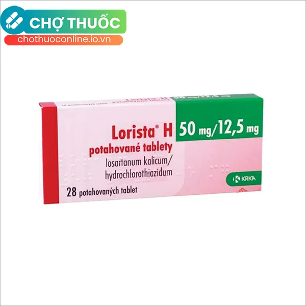 Thuốc Lorista H 50mg/12.5mg điều trị huyết áp cao (2 vỉ x 14 viên)