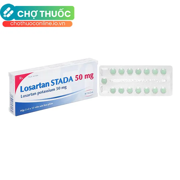 Thuốc Losartan Stada 50mg điều trị tăng huyết áp (2 vỉ x 15 viên)