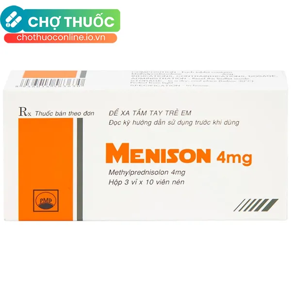 Thuốc Menison 4mg Pymepharco điều trị các bệnh viêm, dị ứng (30 viên)