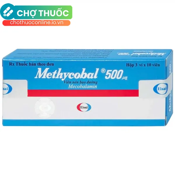 Thuốc Methycobal 500mcg điều trị bệnh lý thần kinh ngoại biên (3 vỉ x 10 viên)