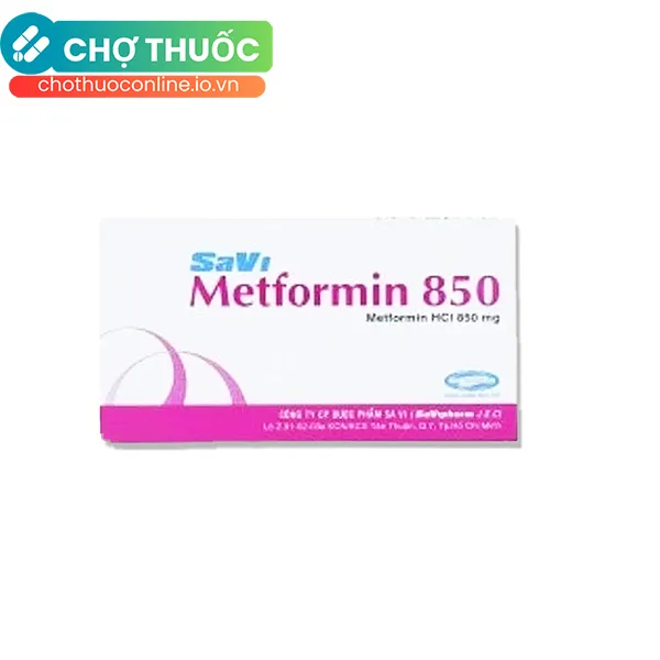 Thuốc Metozamin 850 OPV điều trị tiểu đường tuýp 2 (10 vỉ x 10 viên )