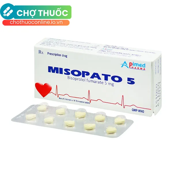Thuốc Misopato 5 Điều Trị Suy Tim Mãn Tính Và Cao Huyết Áp (Hộp 3 Vĩ X 10 Viên)