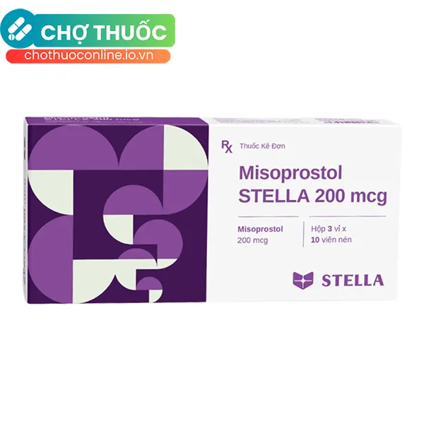 Thuốc Misoprostol 200mcg hỗ trợ điều trị giảm nguy cơ loét dạ dày (Hộp 30 viên)