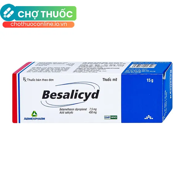Thuốc mỡ Besalicyd Agimexpharm điều trị vẩy nến, viêm da dị ứng mãn tính (15g)
