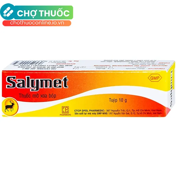 Thuốc mỡ xoa bóp Salymet hỗ trợ điều trị nhức mỏi do vận động, sưng đau, tê thấp (10g)