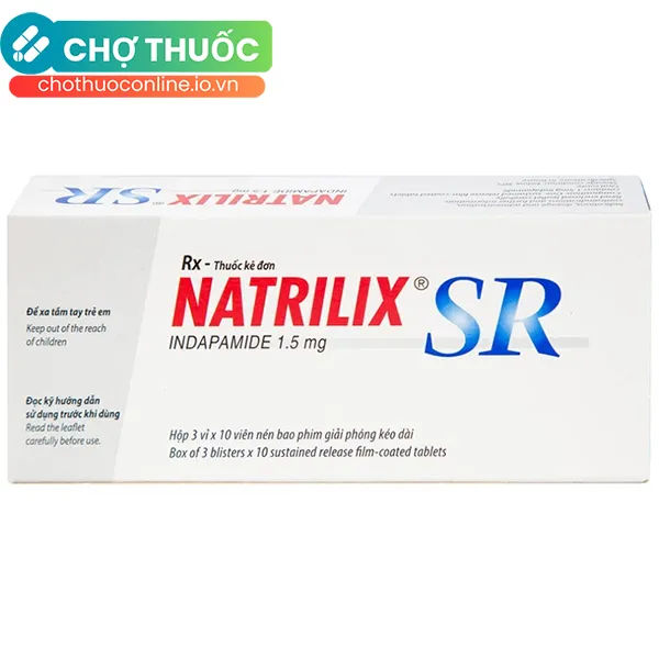 Thuốc Natrilix 1,5mg điều trị tăng huyết áp nguyên phát (3 vỉ x 10 viên)