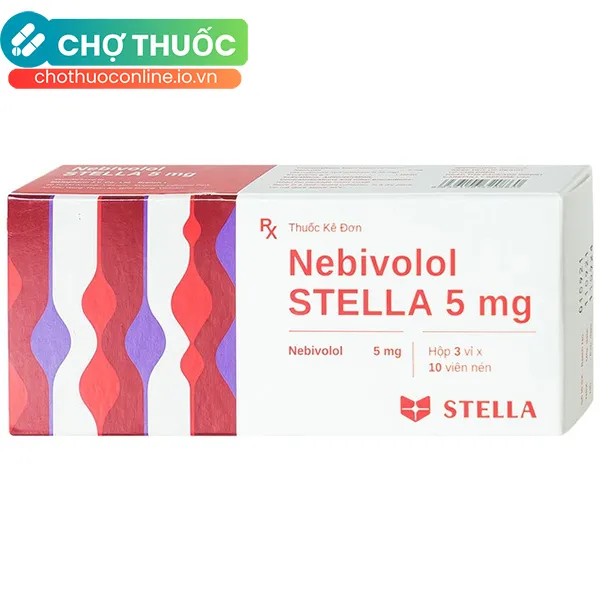Thuốc Nebivolol 5mg điều trị tăng huyết áp (3 vỉ x 10 viên)