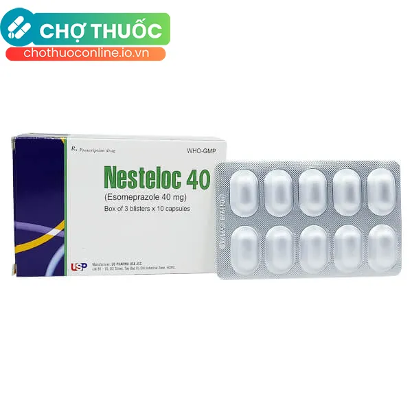 Thuốc Nesteloc 40 USP điều trị trào ngược dạ dày, thực quản (3vỉ x 10 viên)