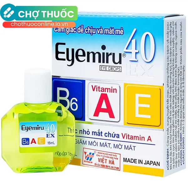 Thuốc nhỏ mắt Eyemiru 40 EX bảo vệ mắt, tránh cận thị, viễn thị (chai 15ml)
