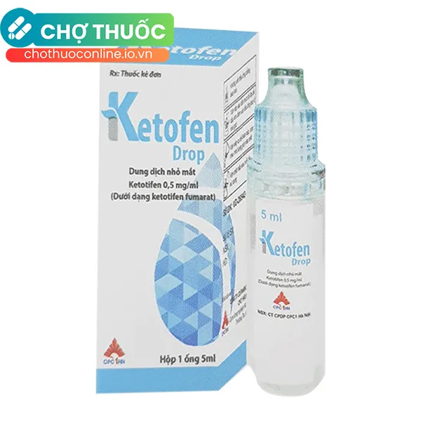 Thuốc nhỏ mắt Ketofen-Drop điều trị viêm kết mạc cấp hoặc mạn tính (5ml)