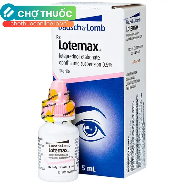 Thuốc nhỏ mắt Lotemax 0.5% Bausch & Lomb điều trị viêm kết mạc mí mắt, nhãn cầu (5ml)