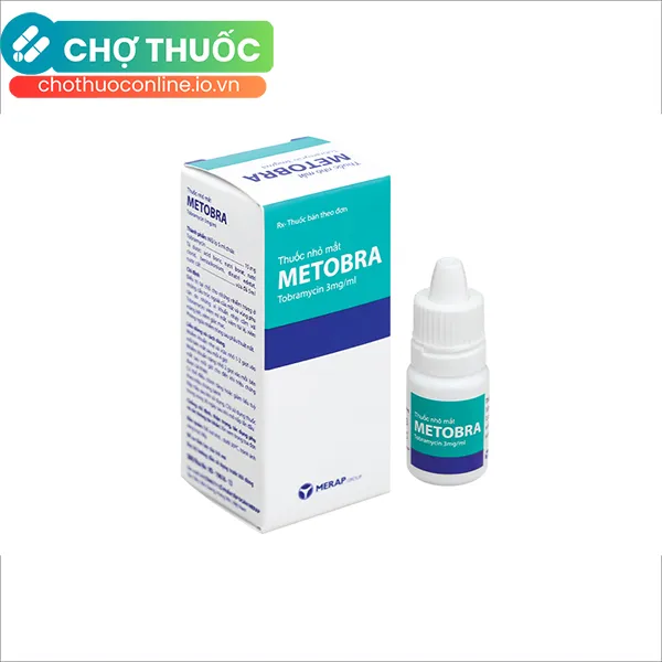 Thuốc nhỏ mắt Metobra 3mg/ml Merap điều trị nhiễm trùng nhãn khoa (5ml)