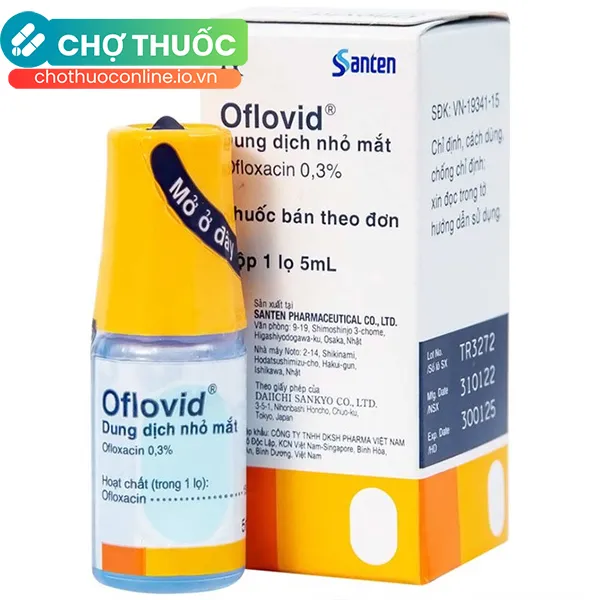 Thuốc nhỏ mắt Oflovid Saten điều trị viêm kết mạc, lẹo mắt, viêm mi mắt (5ml)