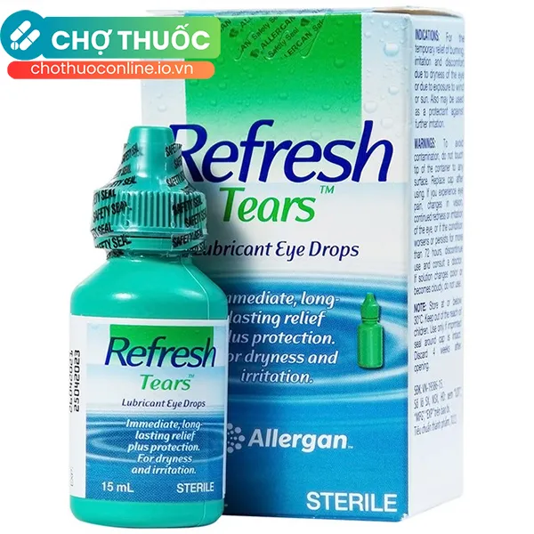 Thuốc nhỏ mắt Refresh Tears hỗ trợ làm dịu nhất thời cảm giác nóng rát, khó chịu (15ml)