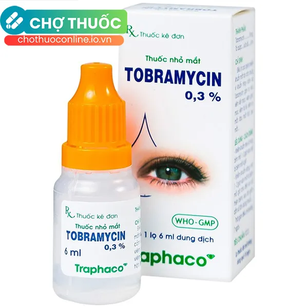 Thuốc nhỏ mắt Tobramycin 0,3% Traphaco điều trị nhiễm khuẩn mắt (6ml)