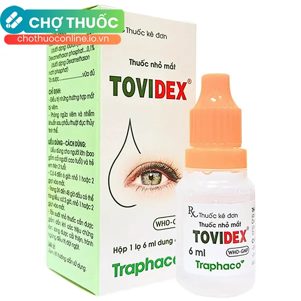 Thuốc nhỏ mắt Tovidex điều trị tình trạng viêm ở mắt (6ml)
