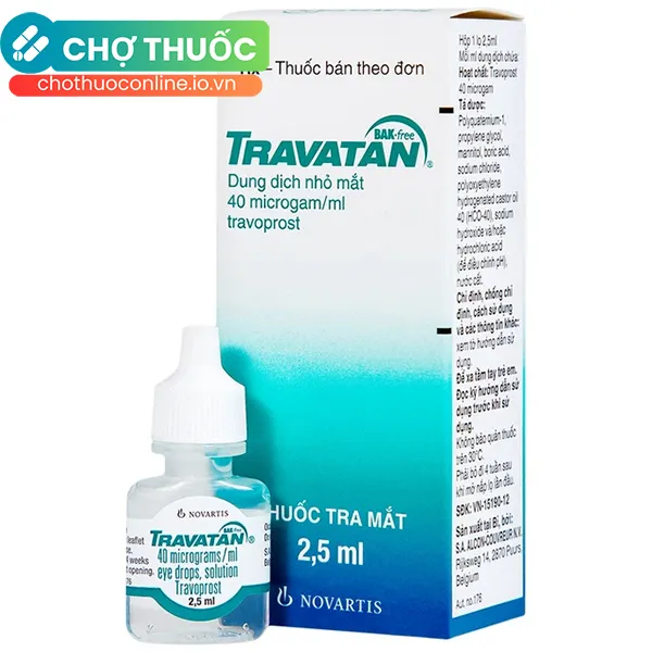 Thuốc nhỏ mắt Travatan trị tăng nhãn áp (2.5ml)