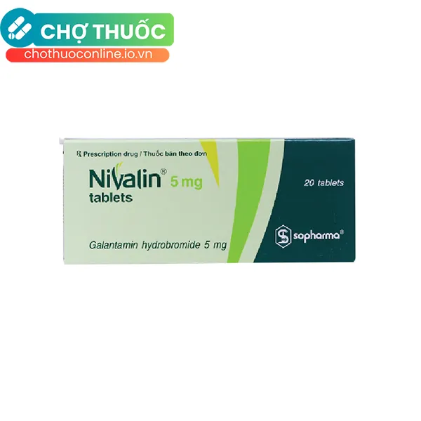 Thuốc Nivalin 5mg Sopharma điều trị sa sút trí tuệ, Alzheimer (1 vỉ x 20 viên)