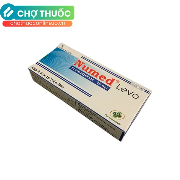 Thuốc Numed Levo 25mg điều trị tâm thần phân liệt, rối loạn lo âu (2 vỉ x 10 viên)