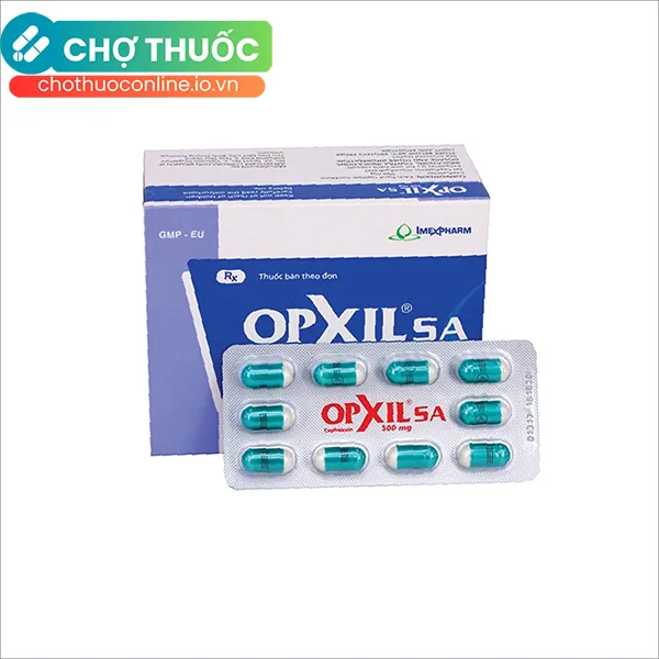 Thuốc Opxil SA 500mg điều trị các chứng nhiễm khuẩn (10 vỉ x 10 viên)