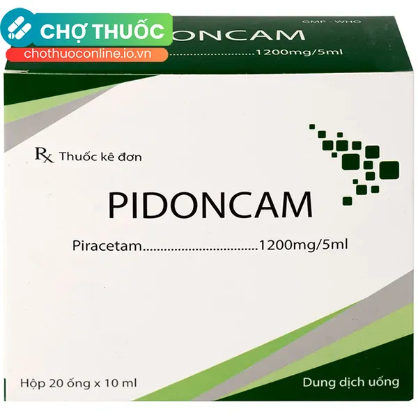 Thuốc Pidoncam 1200mg/5ml đều trị triệu chứng chóng mặt (Hộp 20 ống)